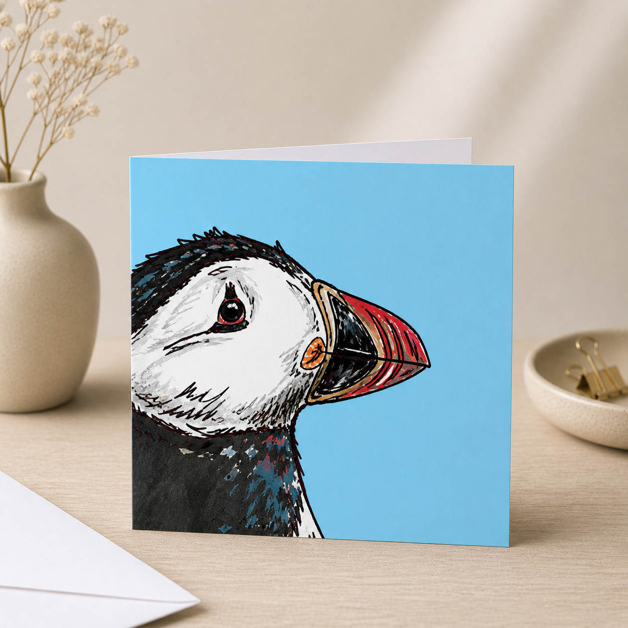 Puffin British Bird Card