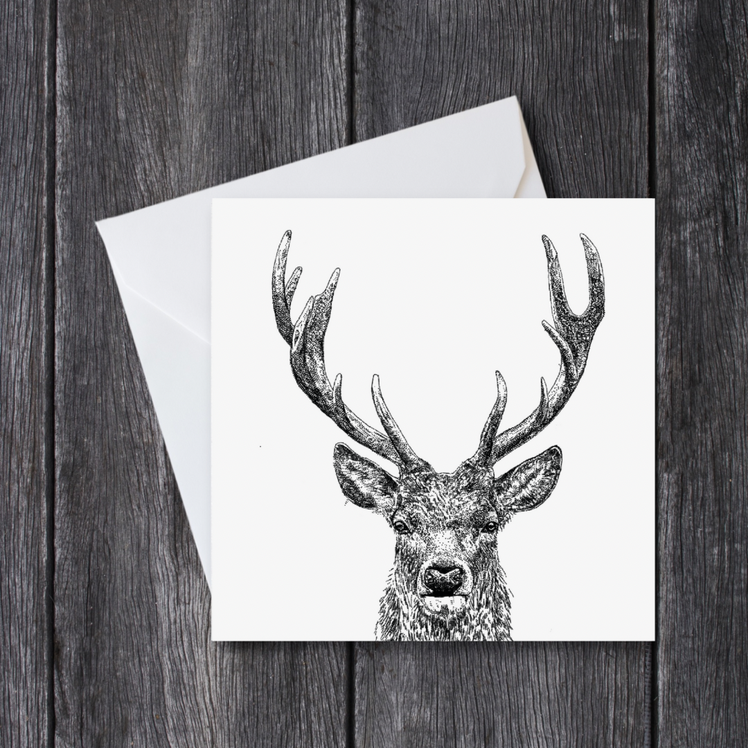 Stag Head Card