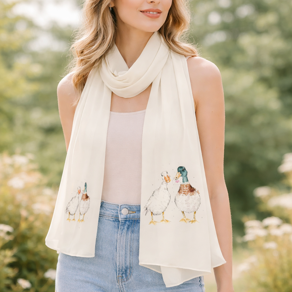 Runner Duck Chiffon Scarf