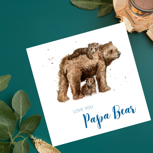 Love You Papa Bear Greetings Card