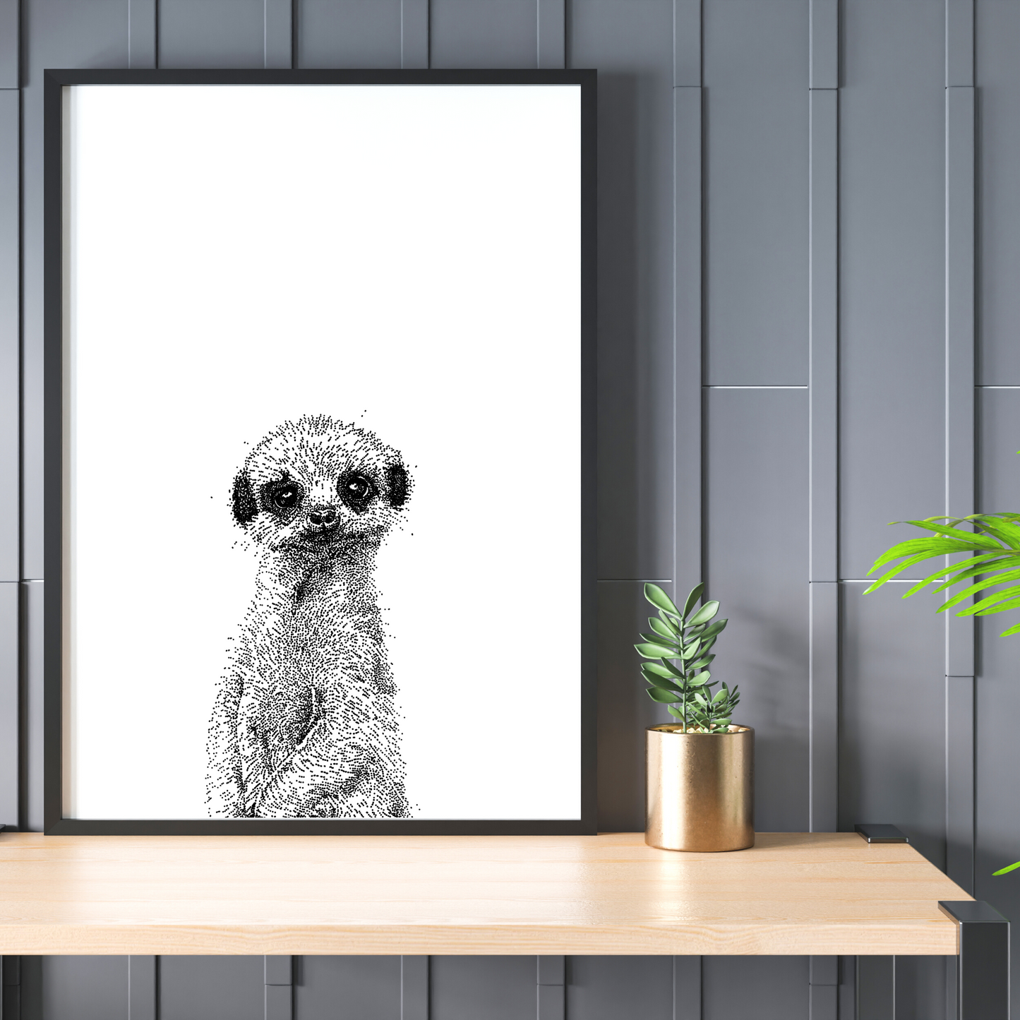 Safari Serenade: 3-Piece Art Print Set Featuring Lioness, Meerkat, Zebra, and Giraffe