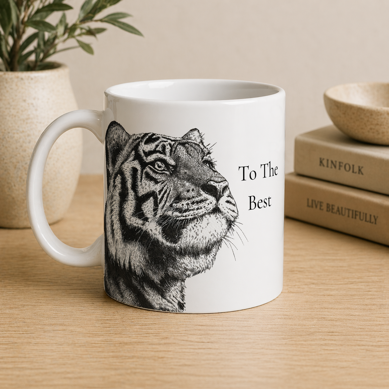 Tiger Bone China Mug Bone China Mug – Dad Gift Set