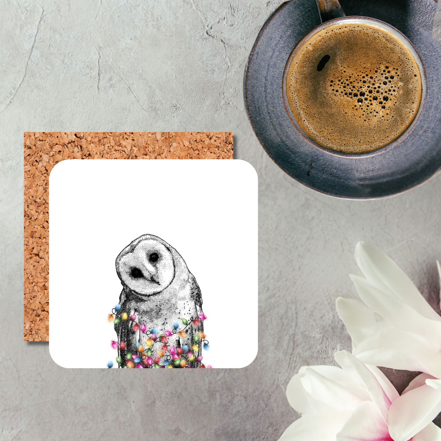 In a A Tangle Owl Coaster