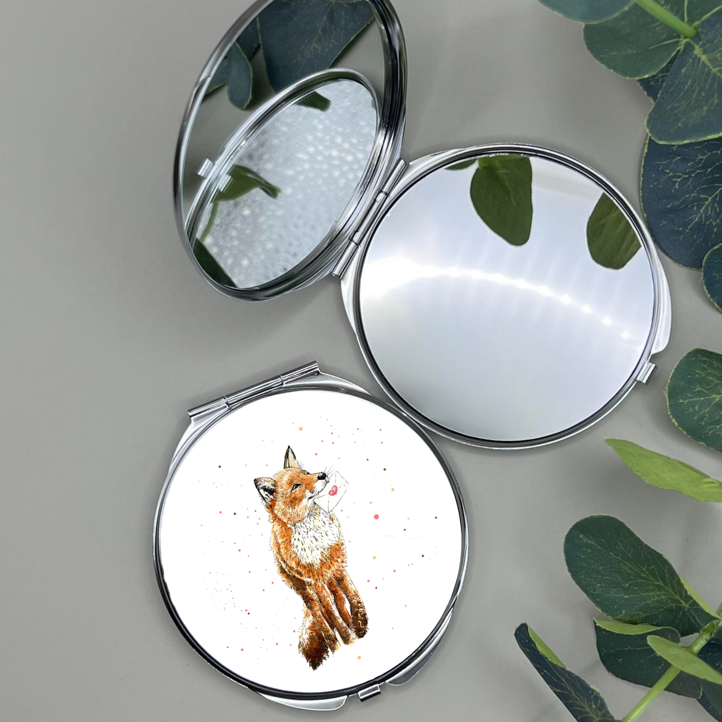 Watercolour Fox Compact Mirror