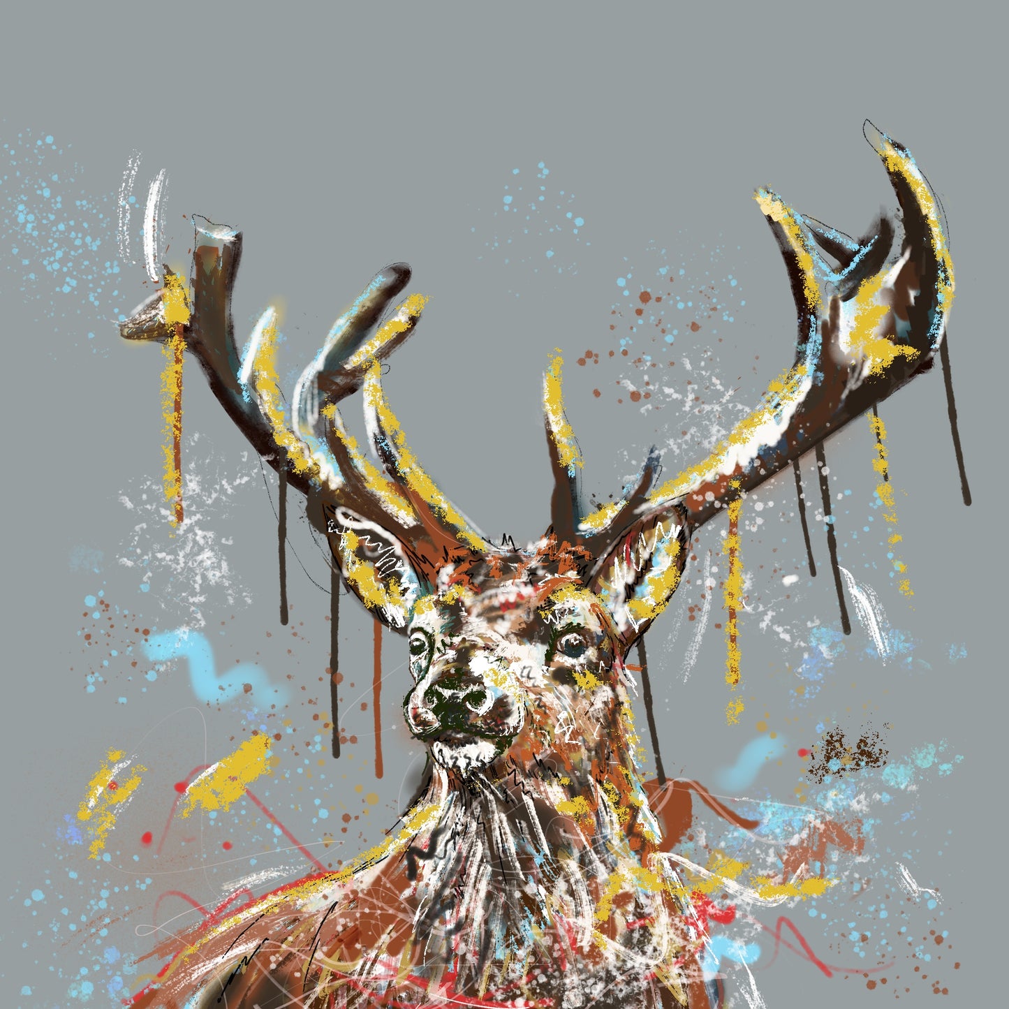 Abstract Stag Card