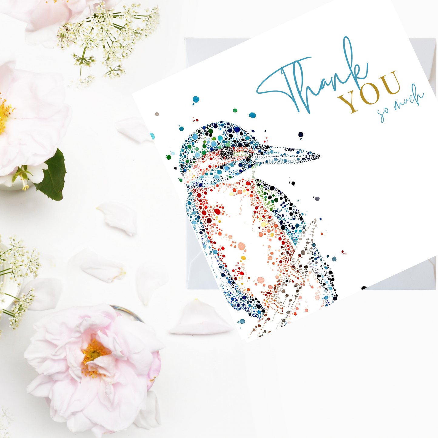 Thank You Kingfisher Card