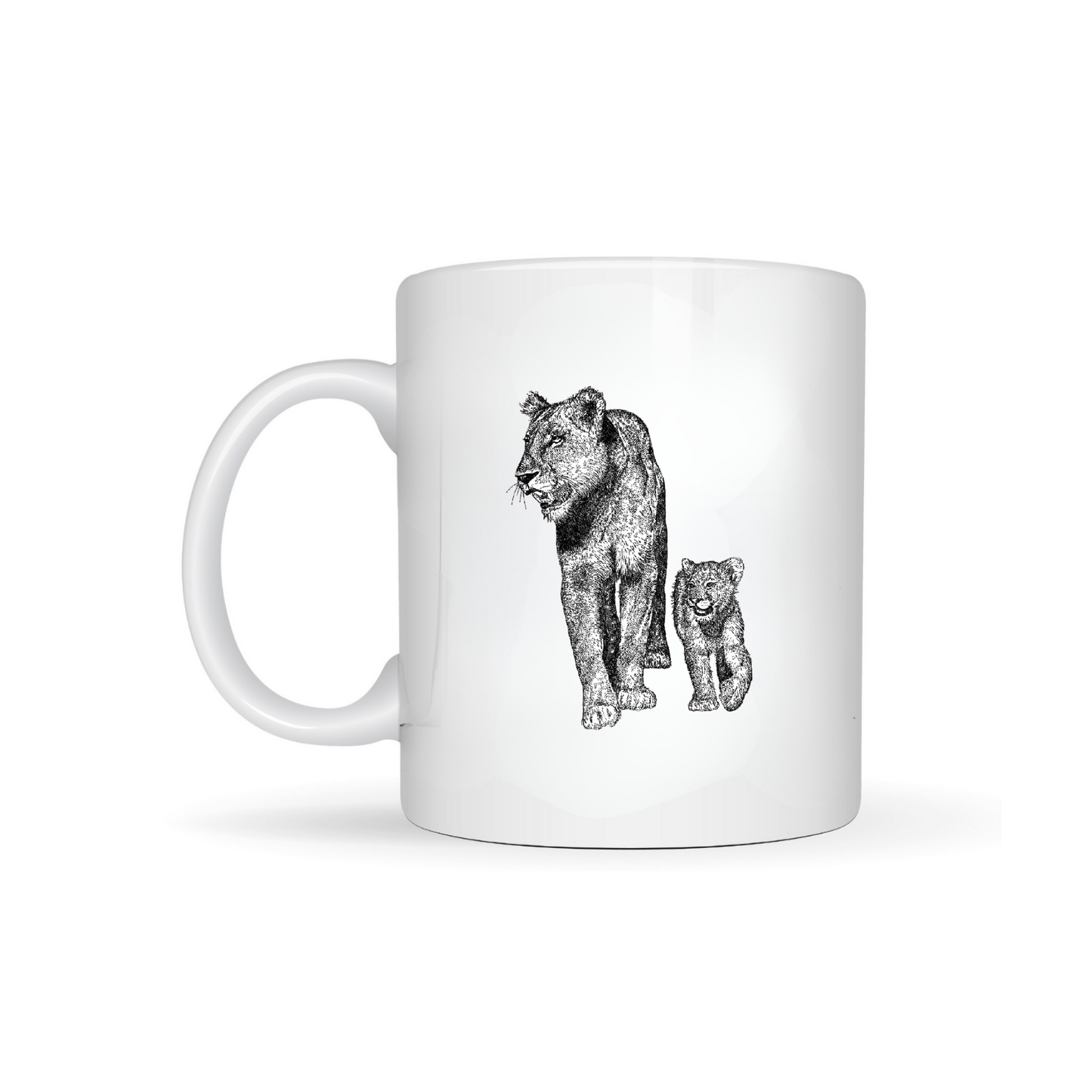 A Mothers Love, Lioness Bone China Mug