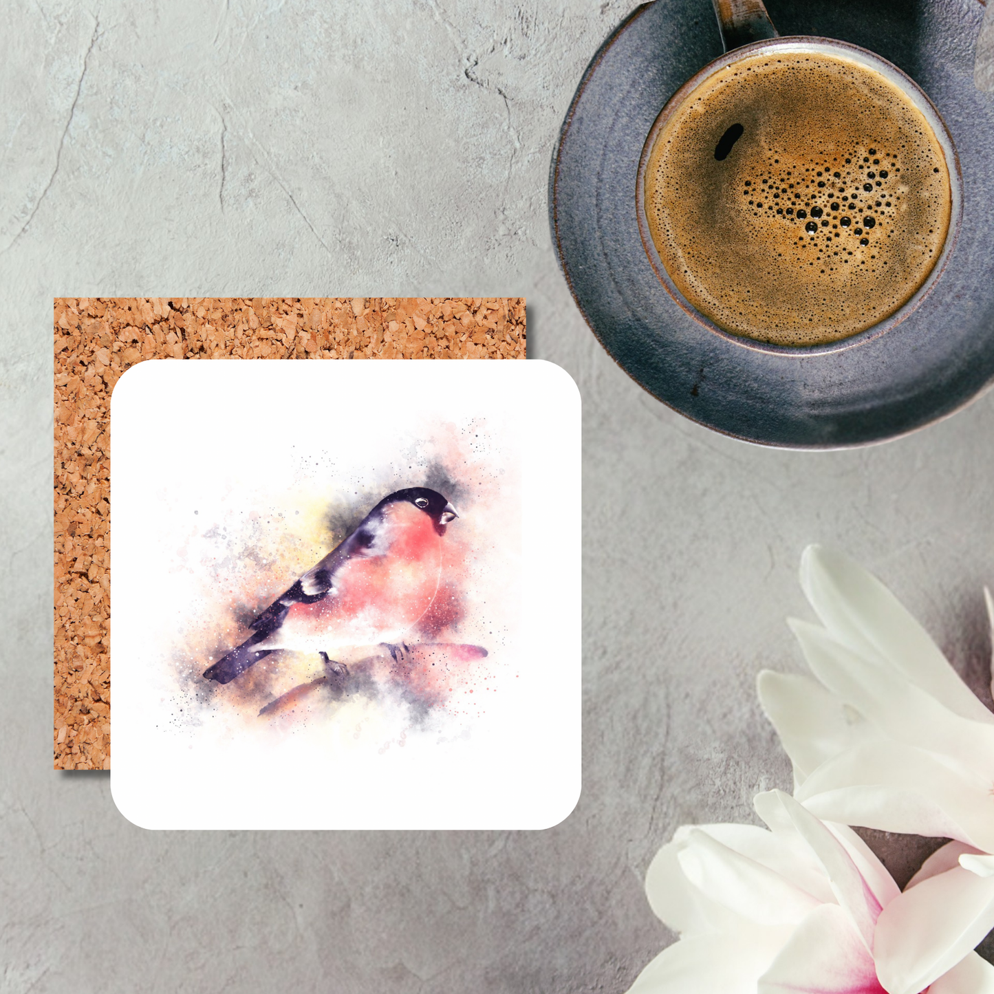 Pink Chested Robin Coaster