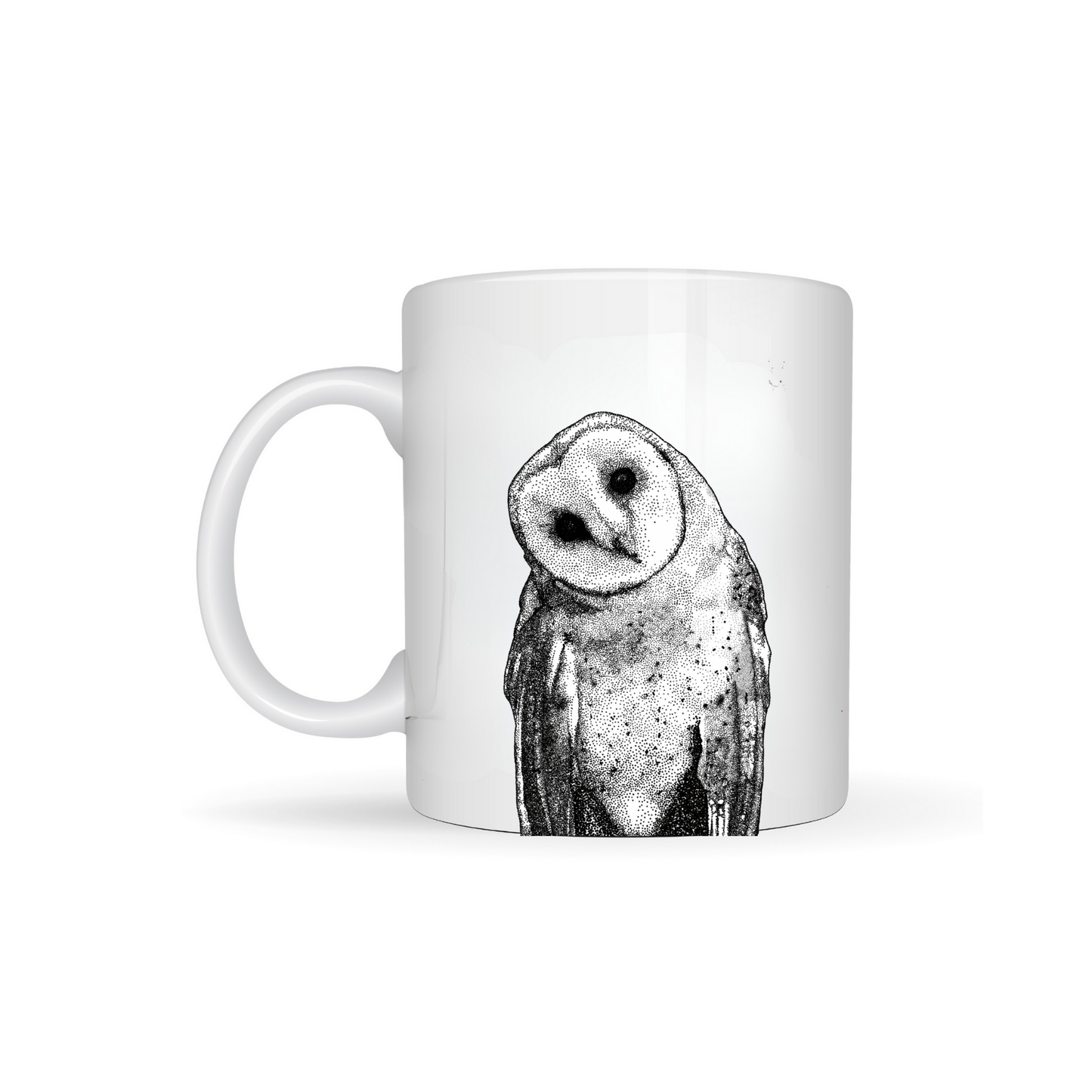 Black & White Owl Bone China Mug