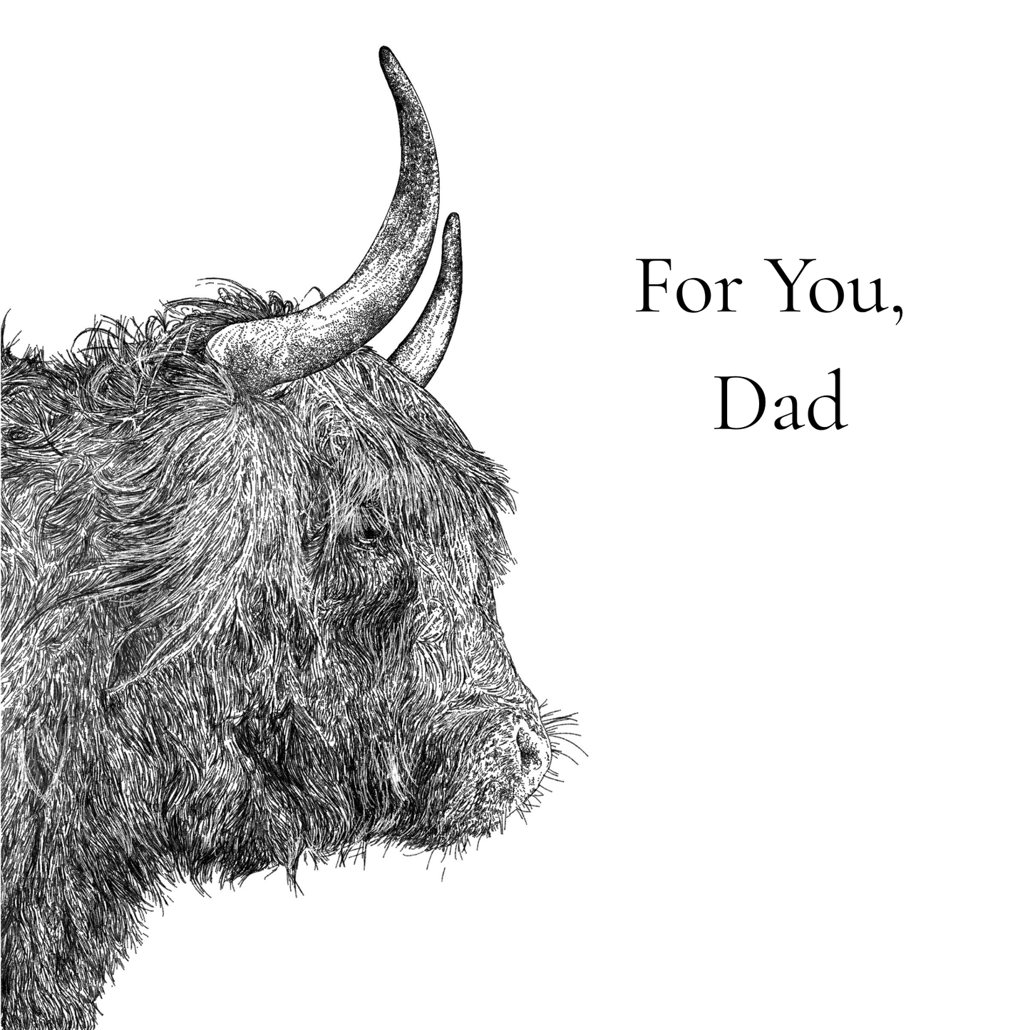 Personalised Highland Cow Card for Dad | Wildlife Father’s Day Greeting Card
