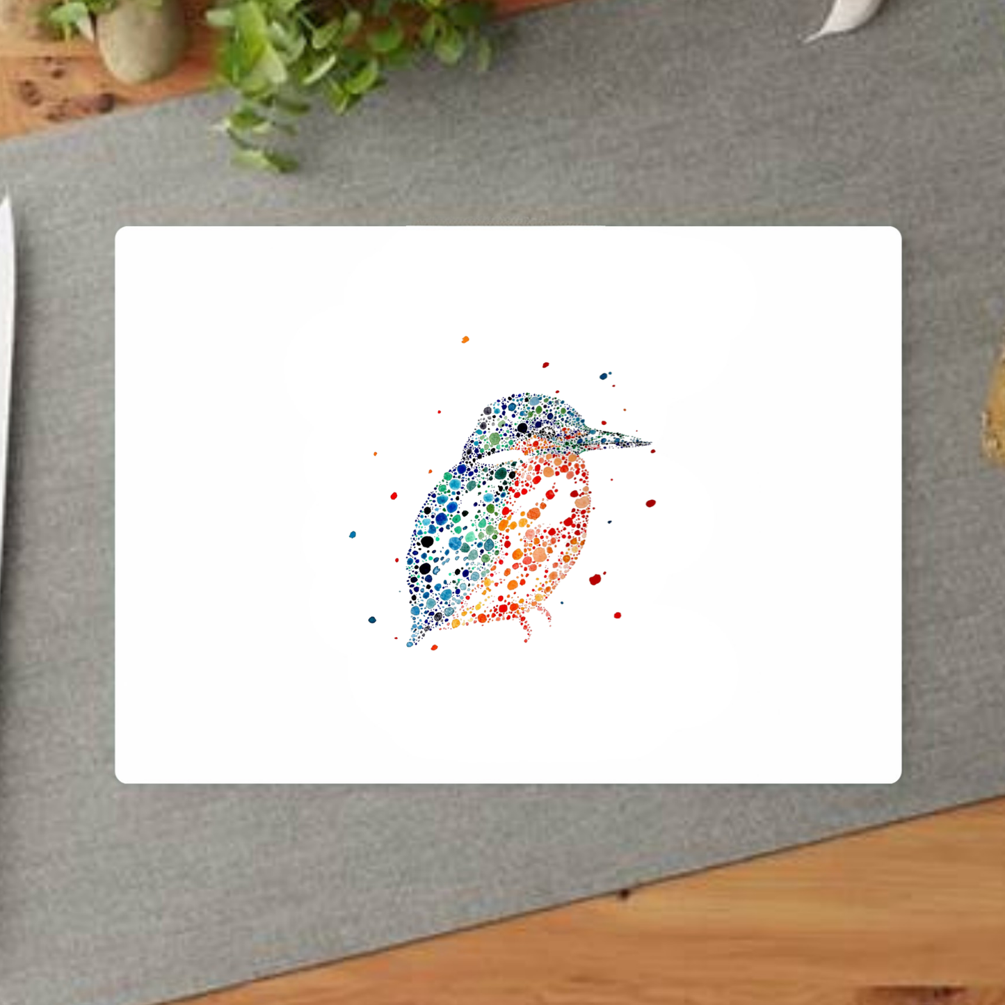 Kingfisher Perched Decorative Chopping Board