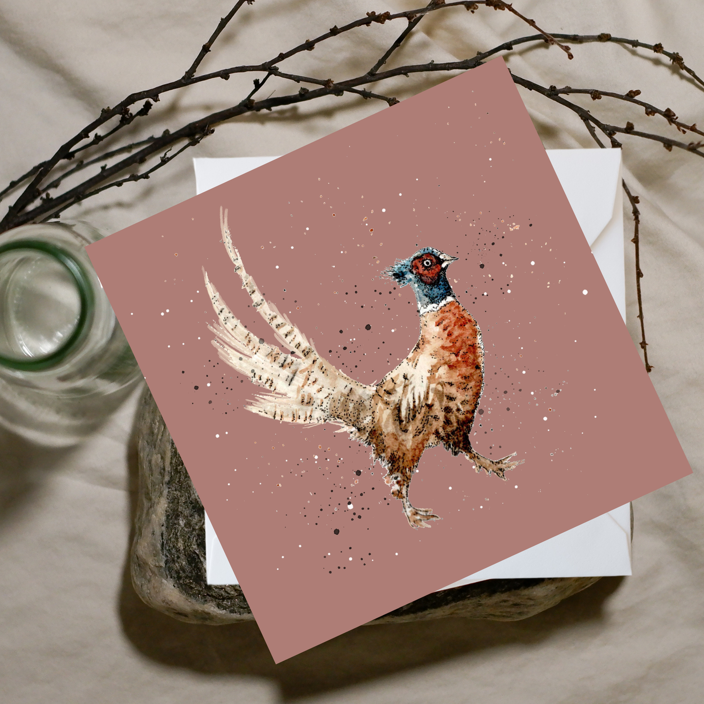 Watercolour Pheasant Card