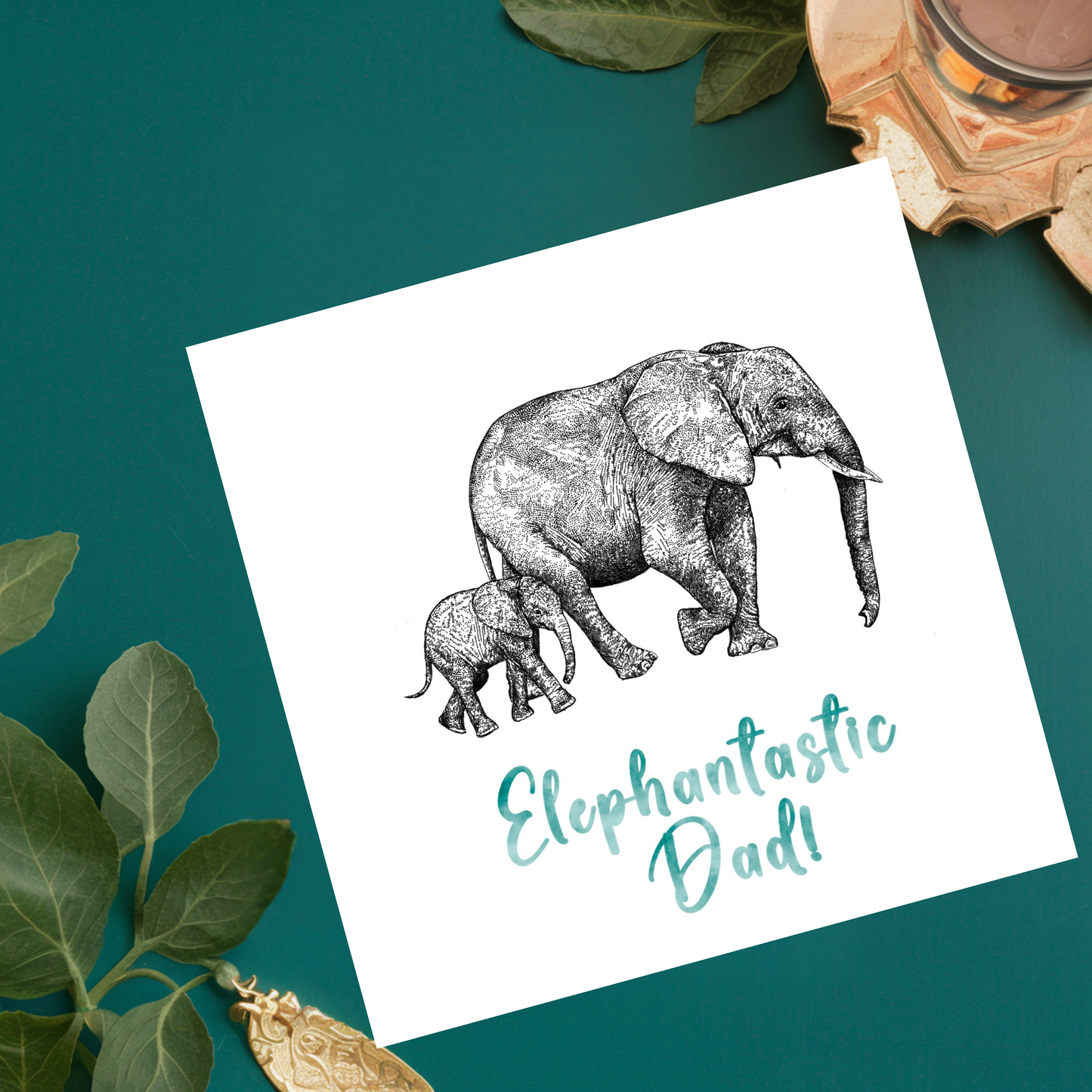 Elephantastic Fathers Greetings Card