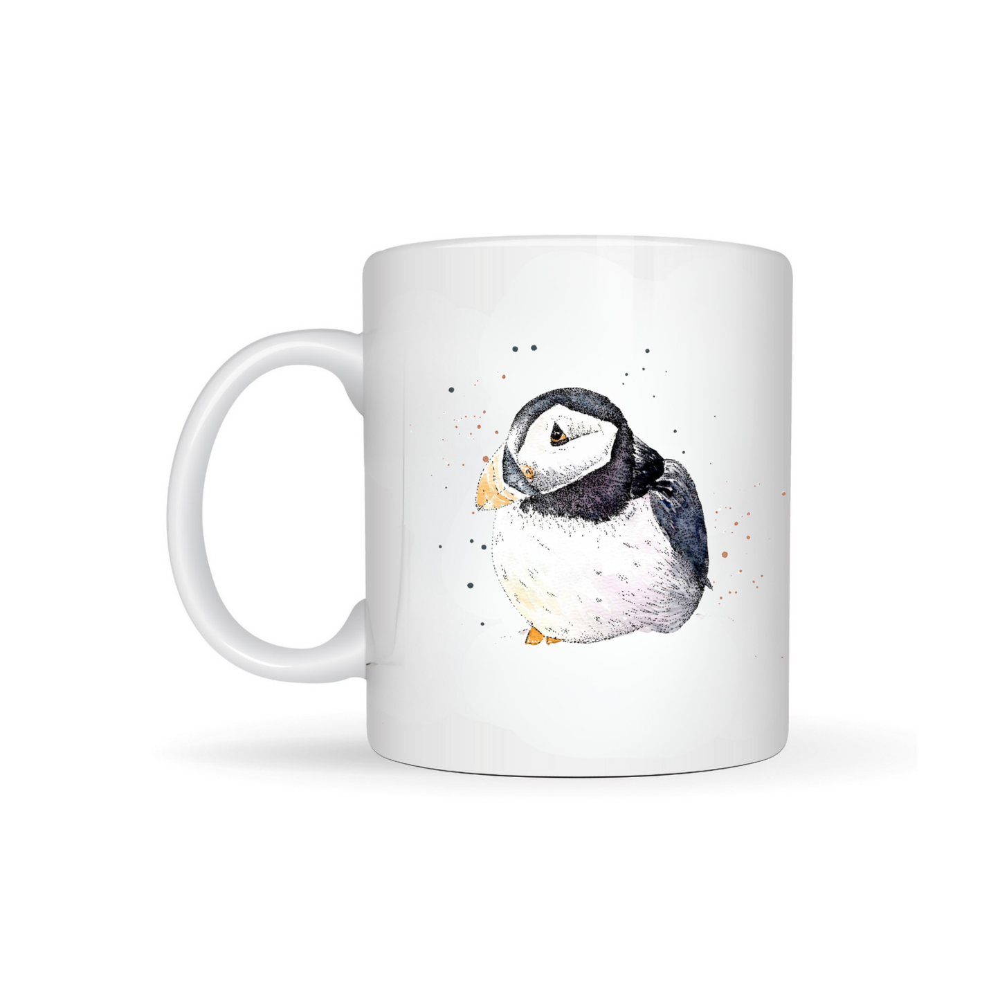 Watercolour Baby Puffin Bone China Mug