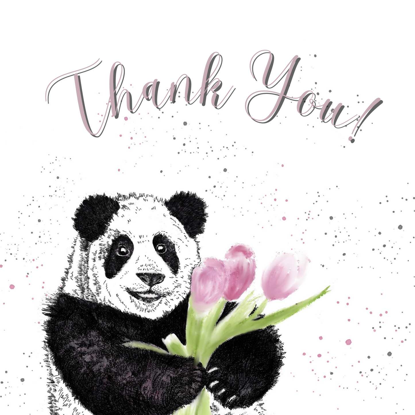 Panda Thank You Card