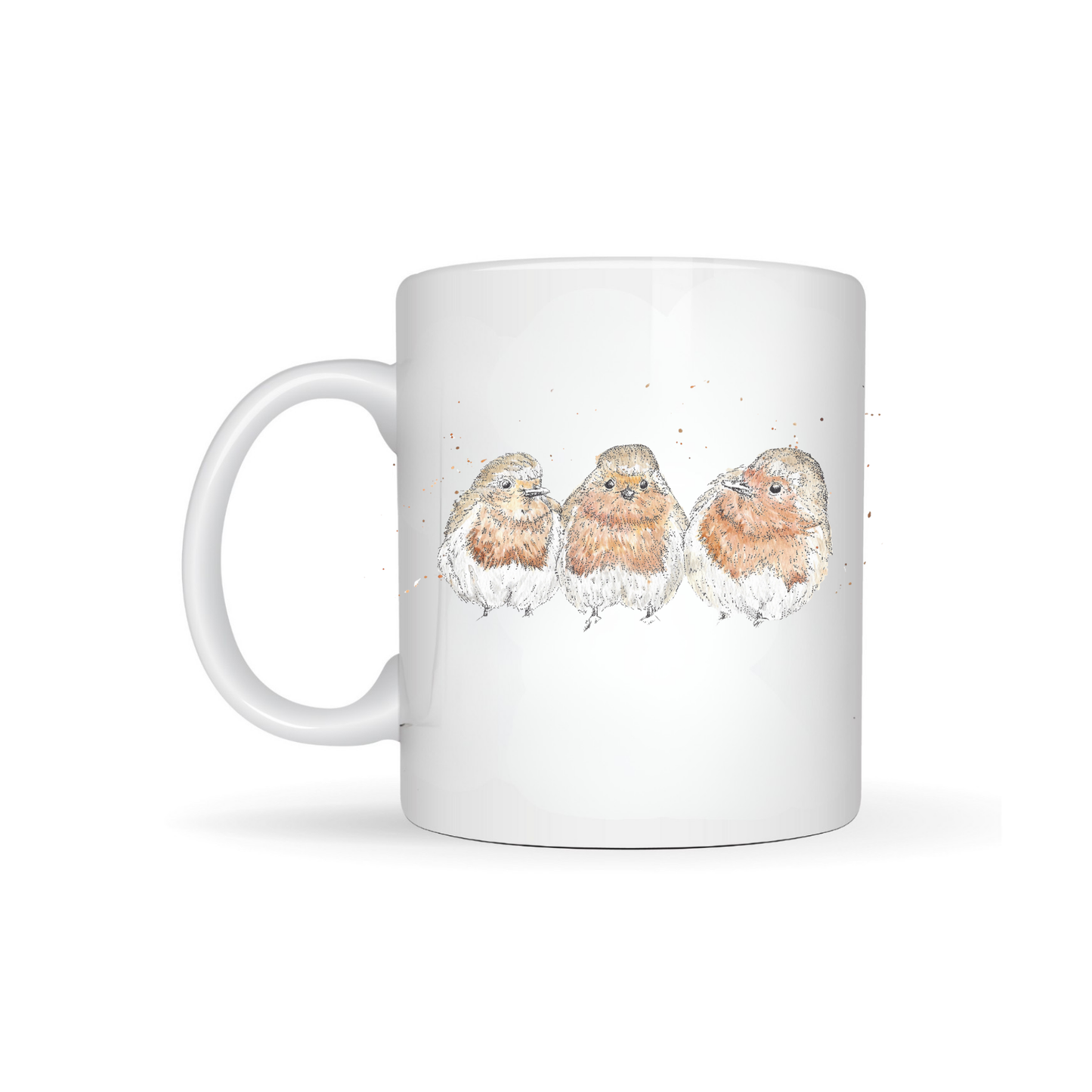 Three Of A Kind Robins Bone China Mug