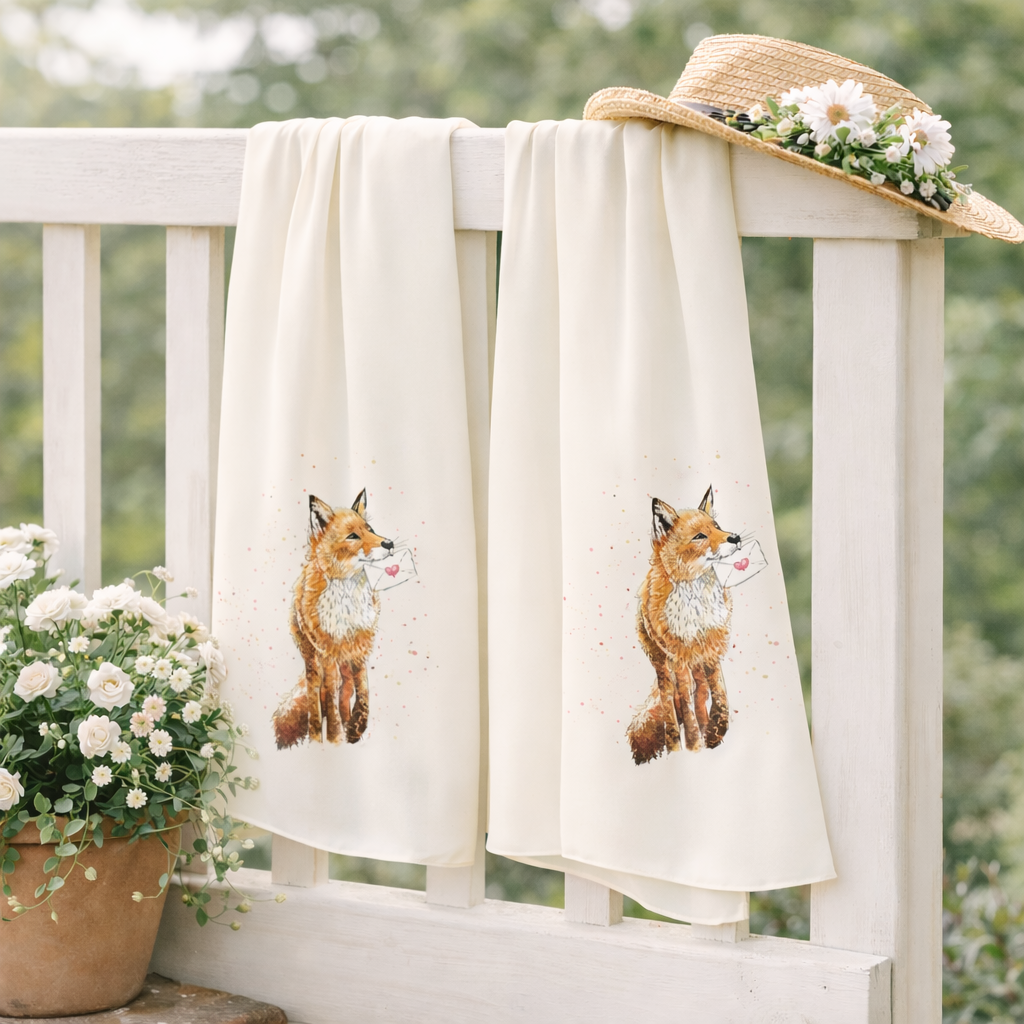 Fox Chiffon Scarf