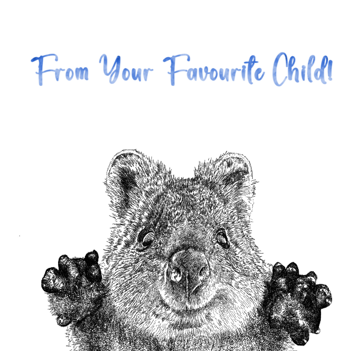 Wombat Fathers Greetings Card