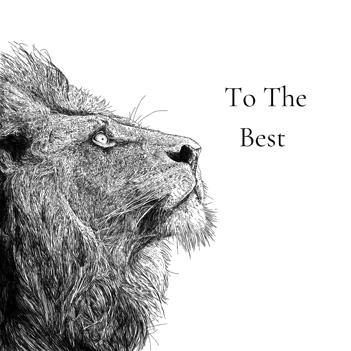 Personalised Lion Card for Dad | Wildlife Illustration Greeting Card
