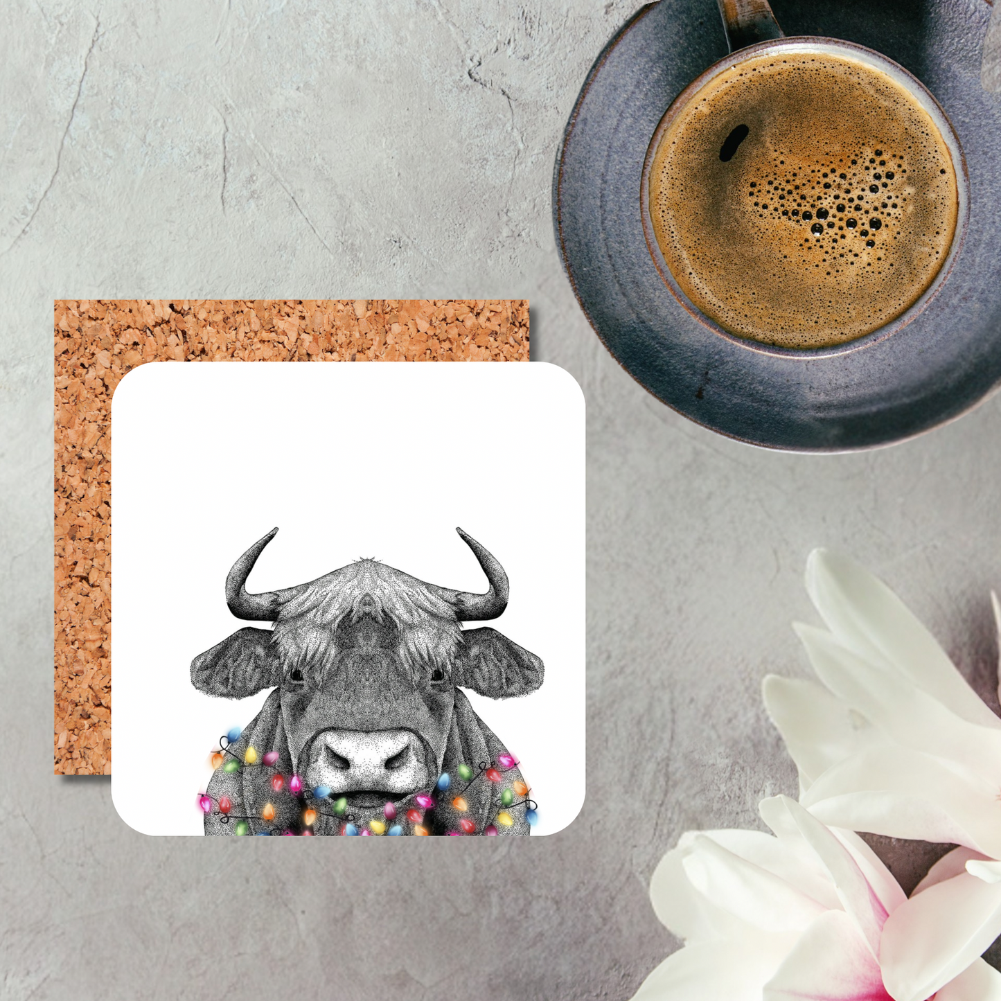 In a A Tangle Cow Coaster