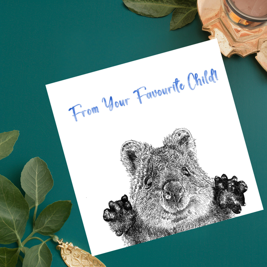 Wombat Fathers Greetings Card