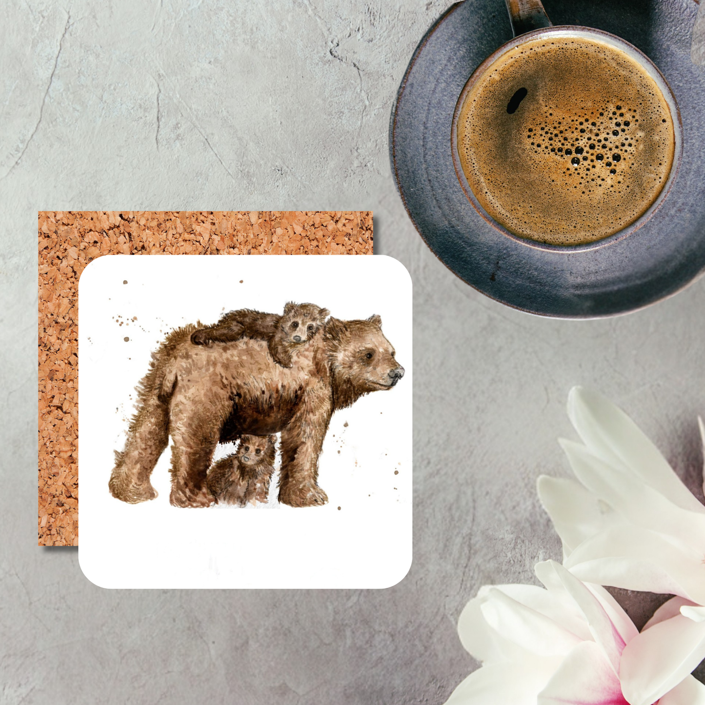 Mummy Bear Hugs Coaster