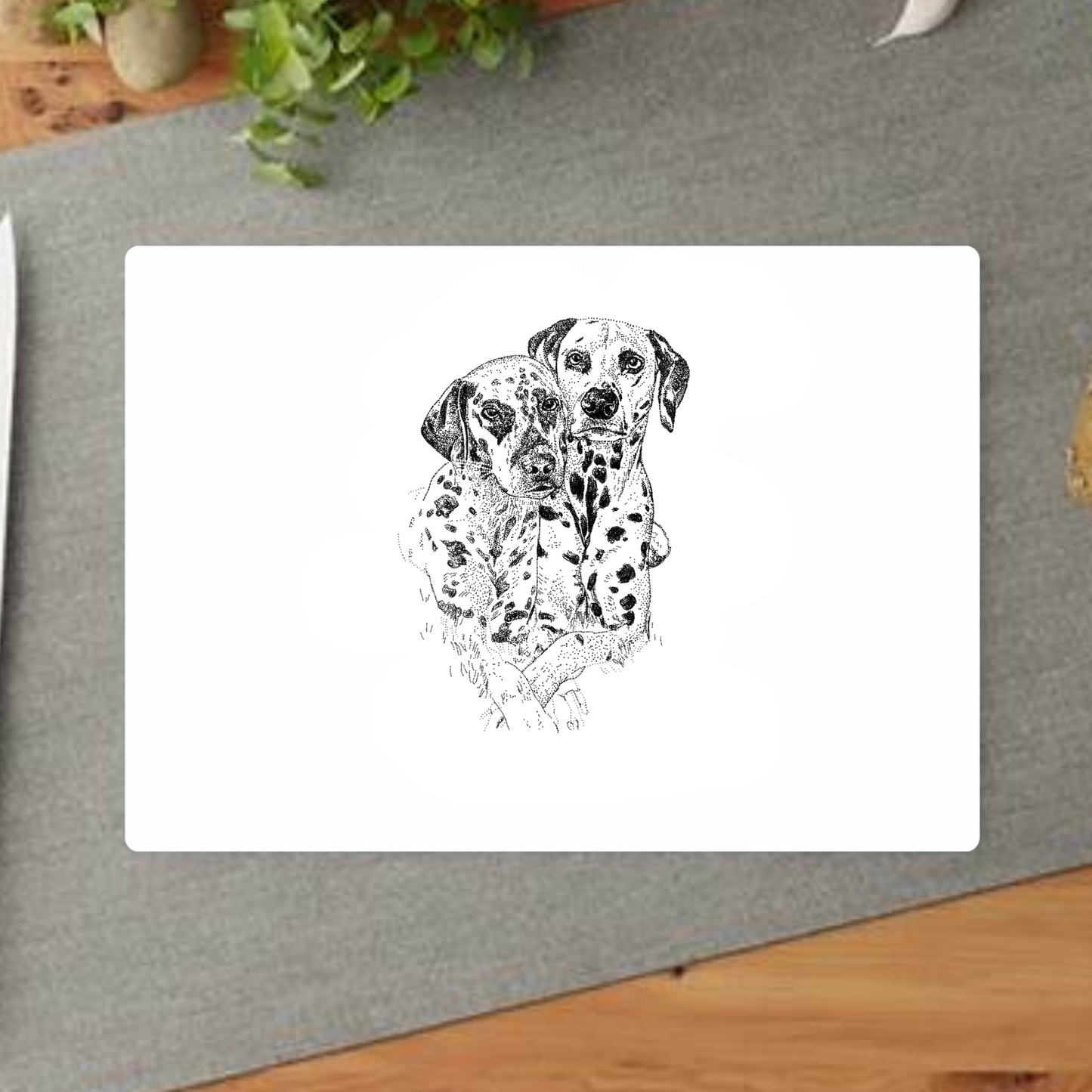 Pair of Dalmatians Decorative Chopping Board