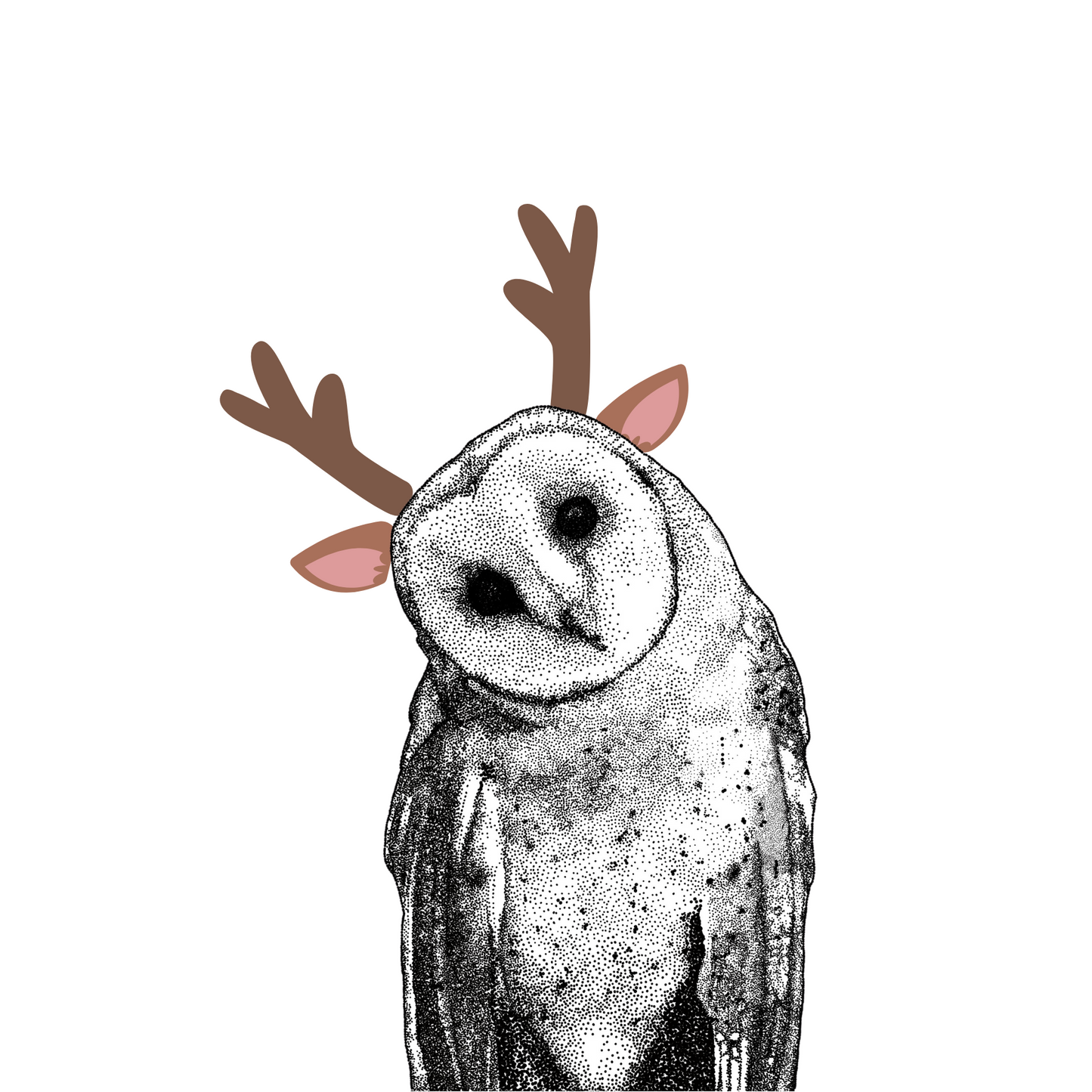 Reindeer Owl Greeting Card