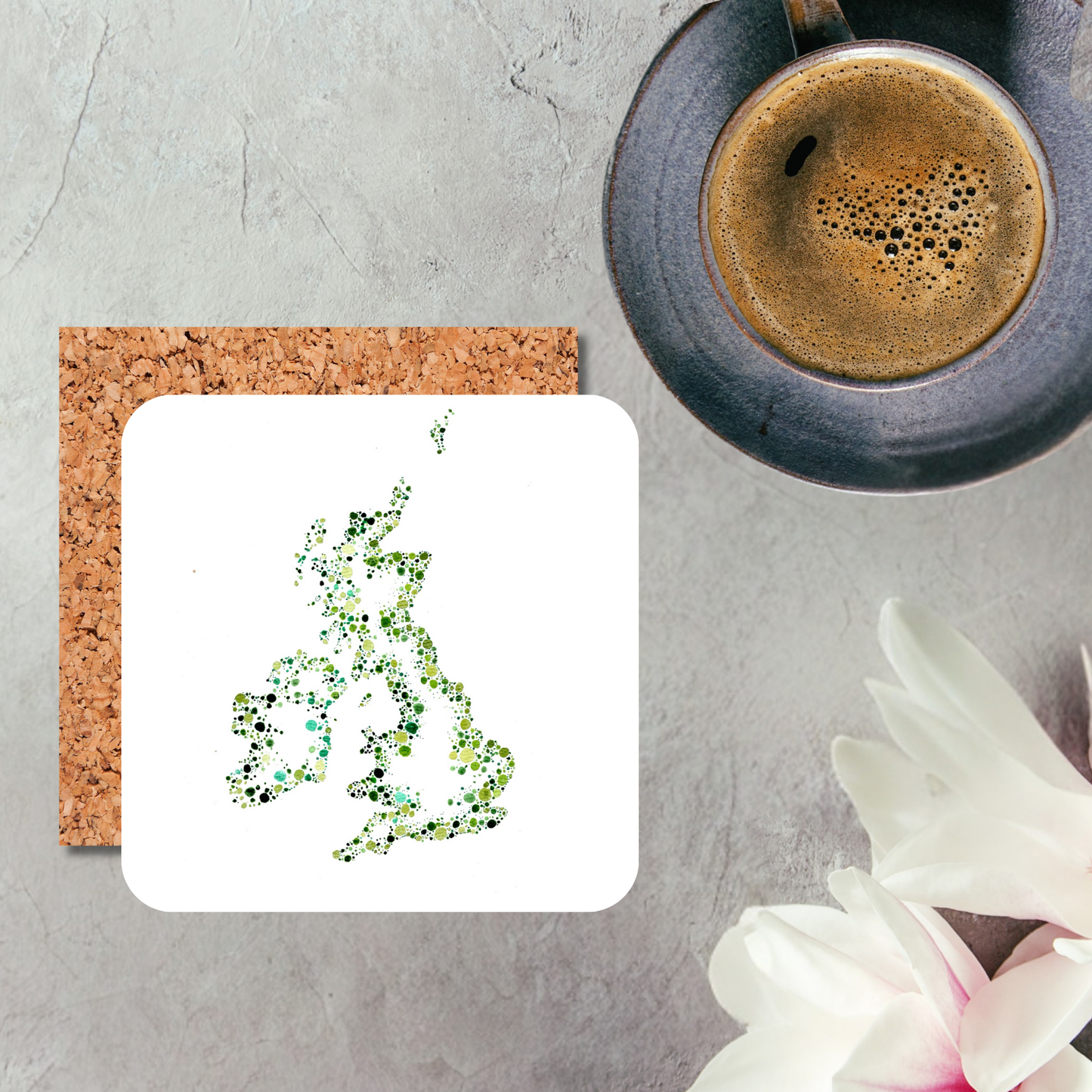 Watercolour Dot Great Britain Coaster