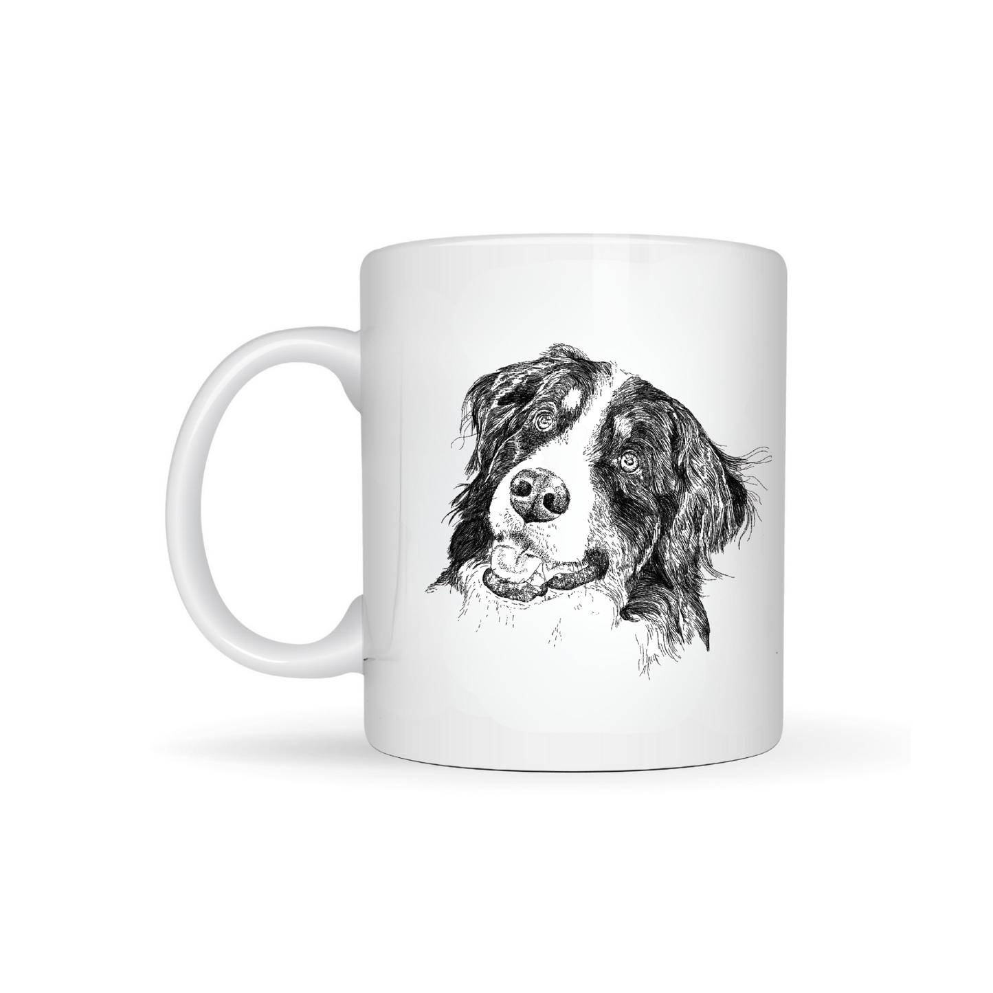 Black & White Dog Bone China Mug