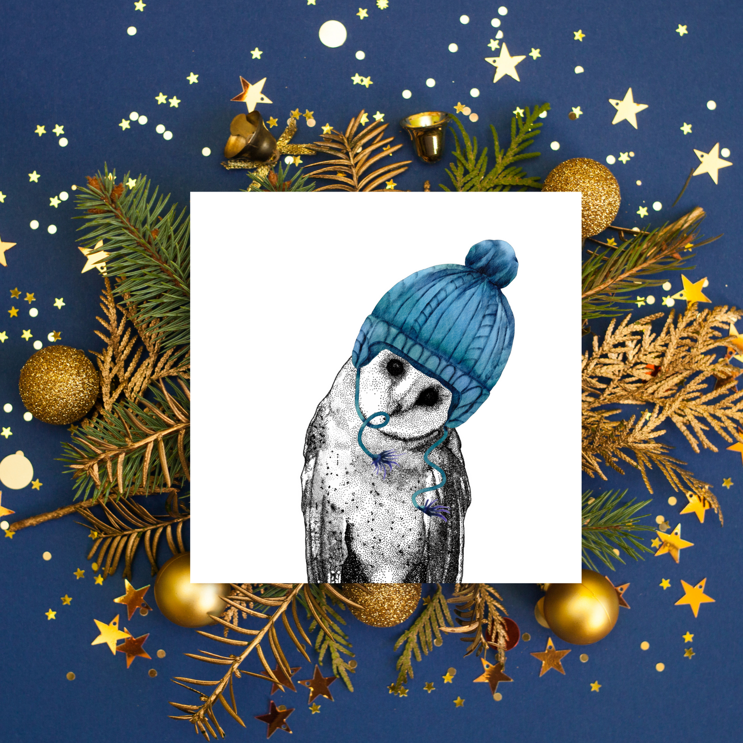 Wooley Hat Owl in Snow