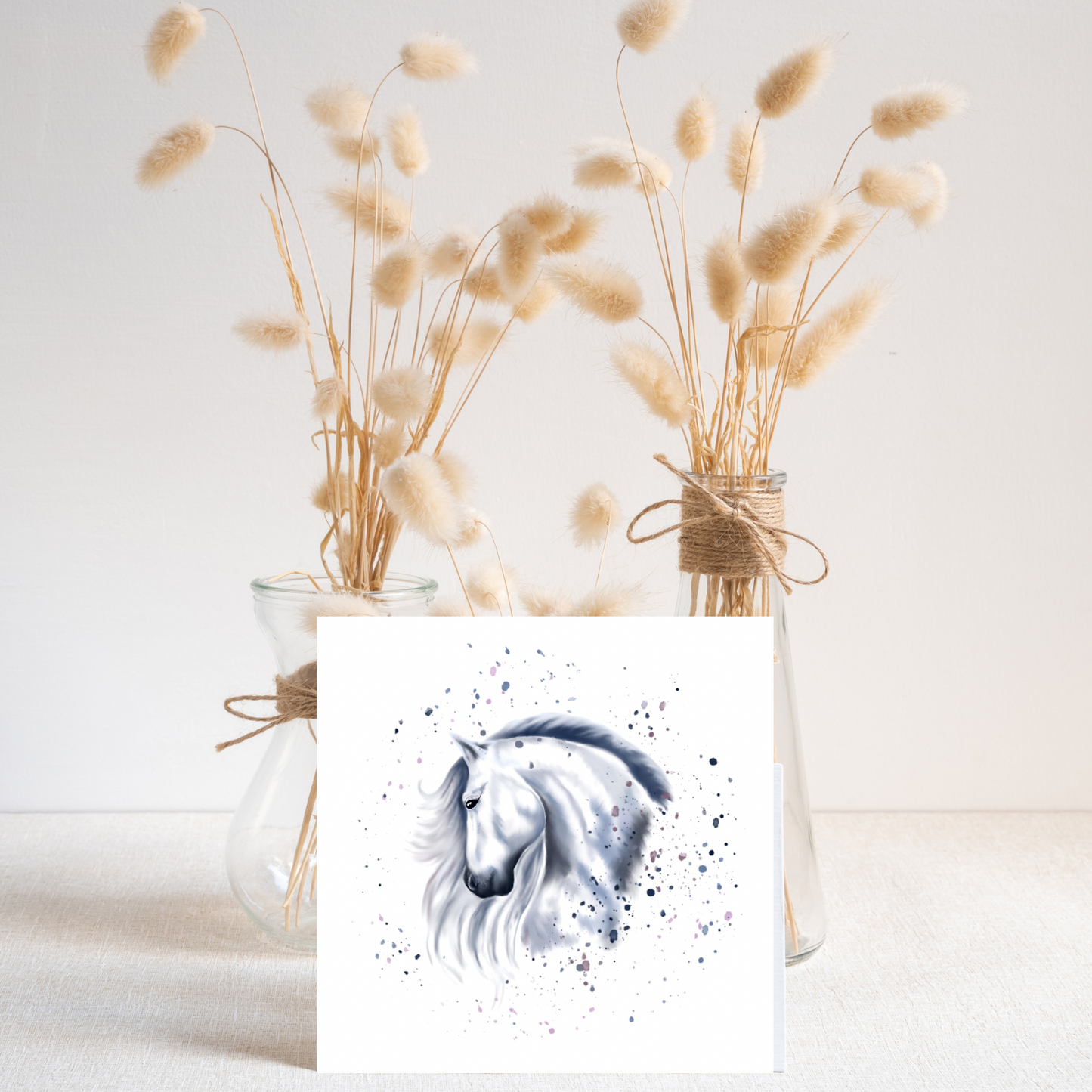 White Horse Greeting Card