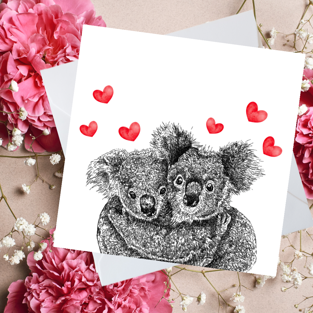 Koala Heart Love Greeting Card