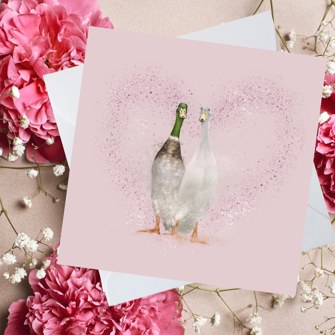 Ducks In Love Greeting Card