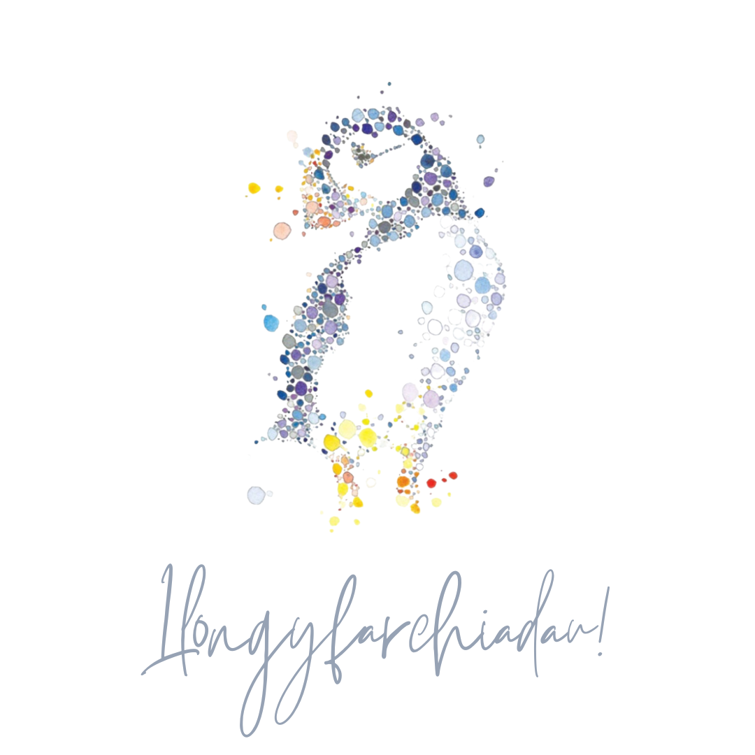 Llongyfarchiadau, Congratulations Puffin Welsh Card