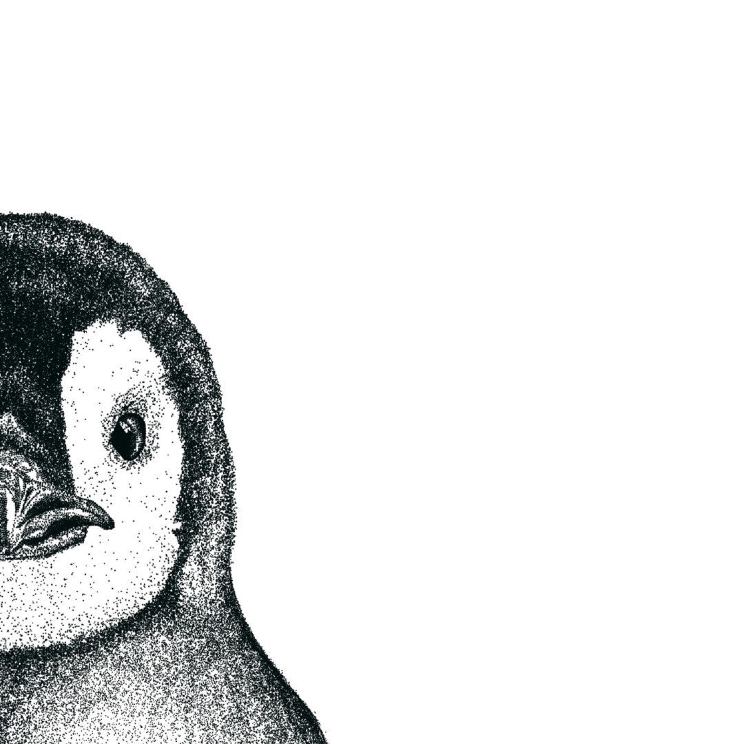 Perry the Penguin Half Greeting Card