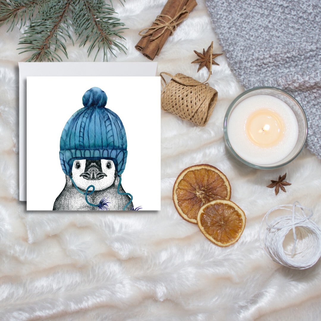 Woolly Perry the Penguin Greeting Card