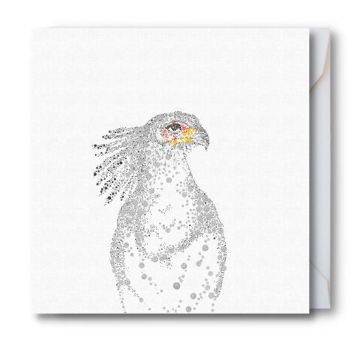 Secretary Bird Watercolour Card