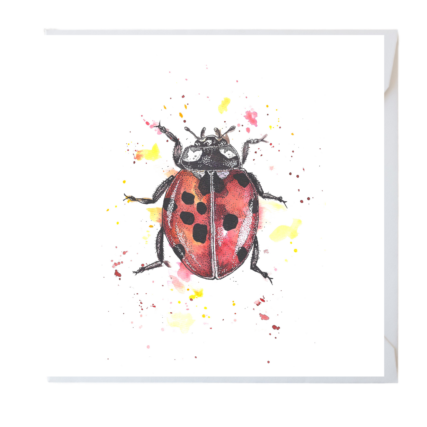 Ladybird Watercolour Card