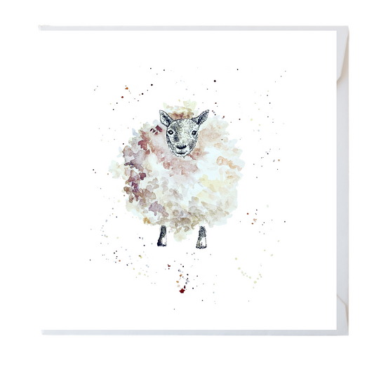Sheep Watercolour Card