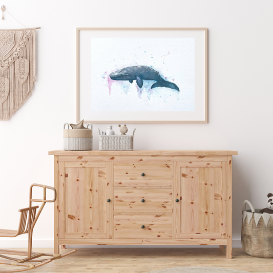 Blue Whale Print