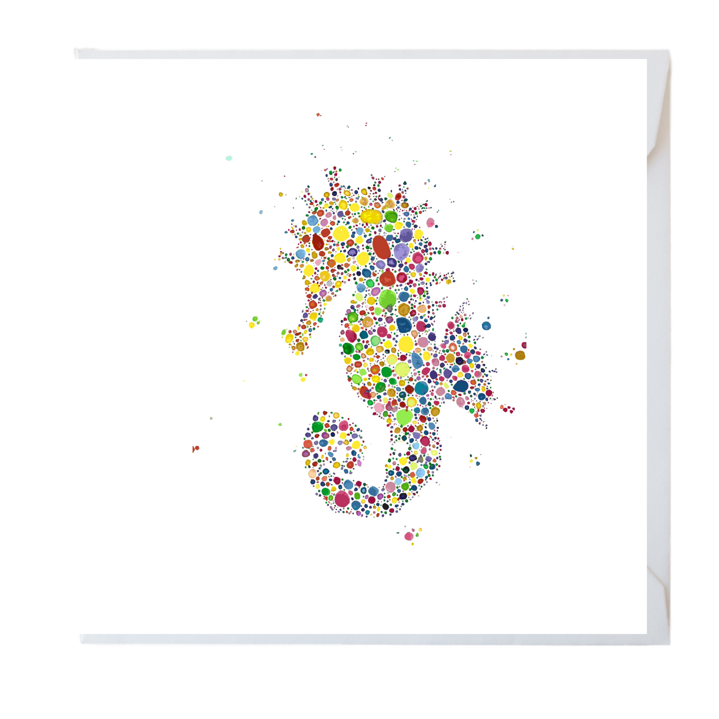 Seahorse Watercolour Card