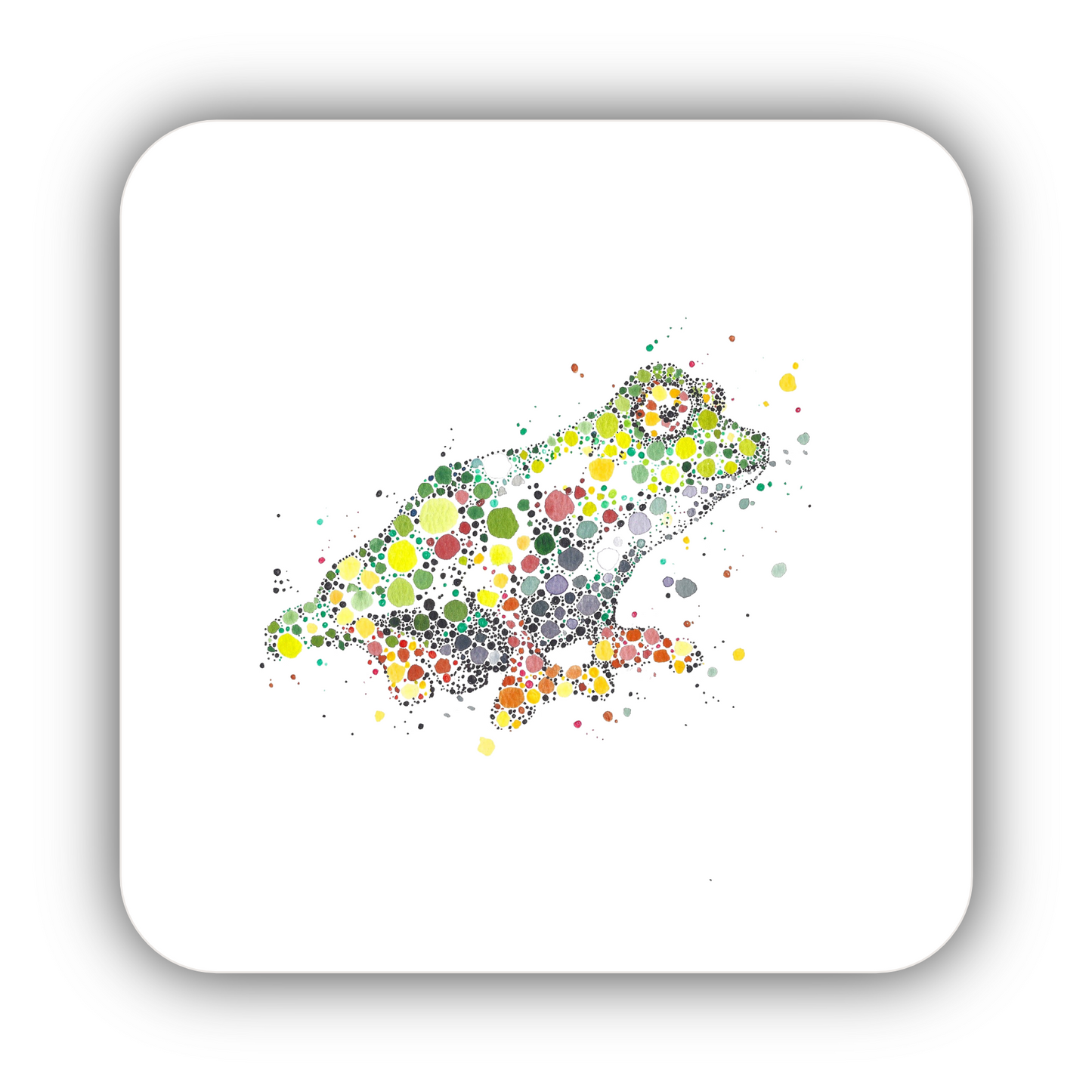 Frog Watercolour Coaster