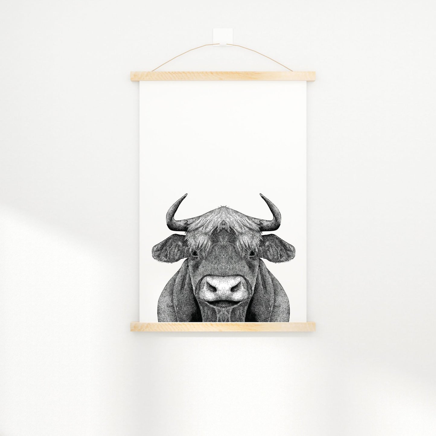 Highland Cow Dot Art Print