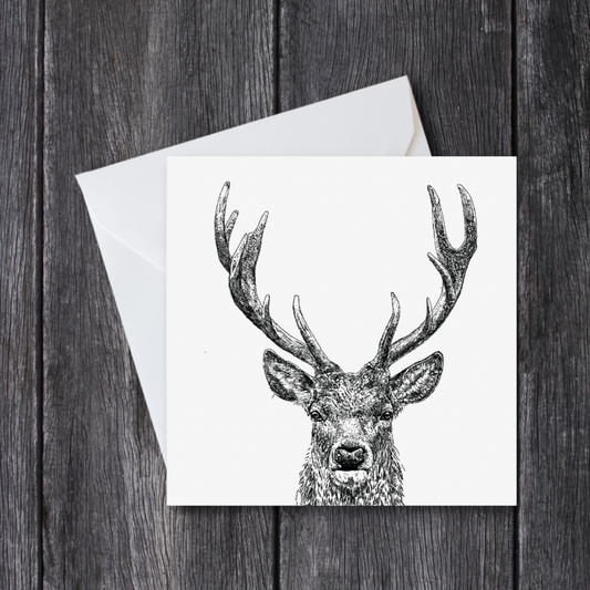Stag Head Card