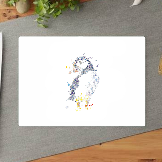 Watercolour Dot Puffin Decorative Chopping Board