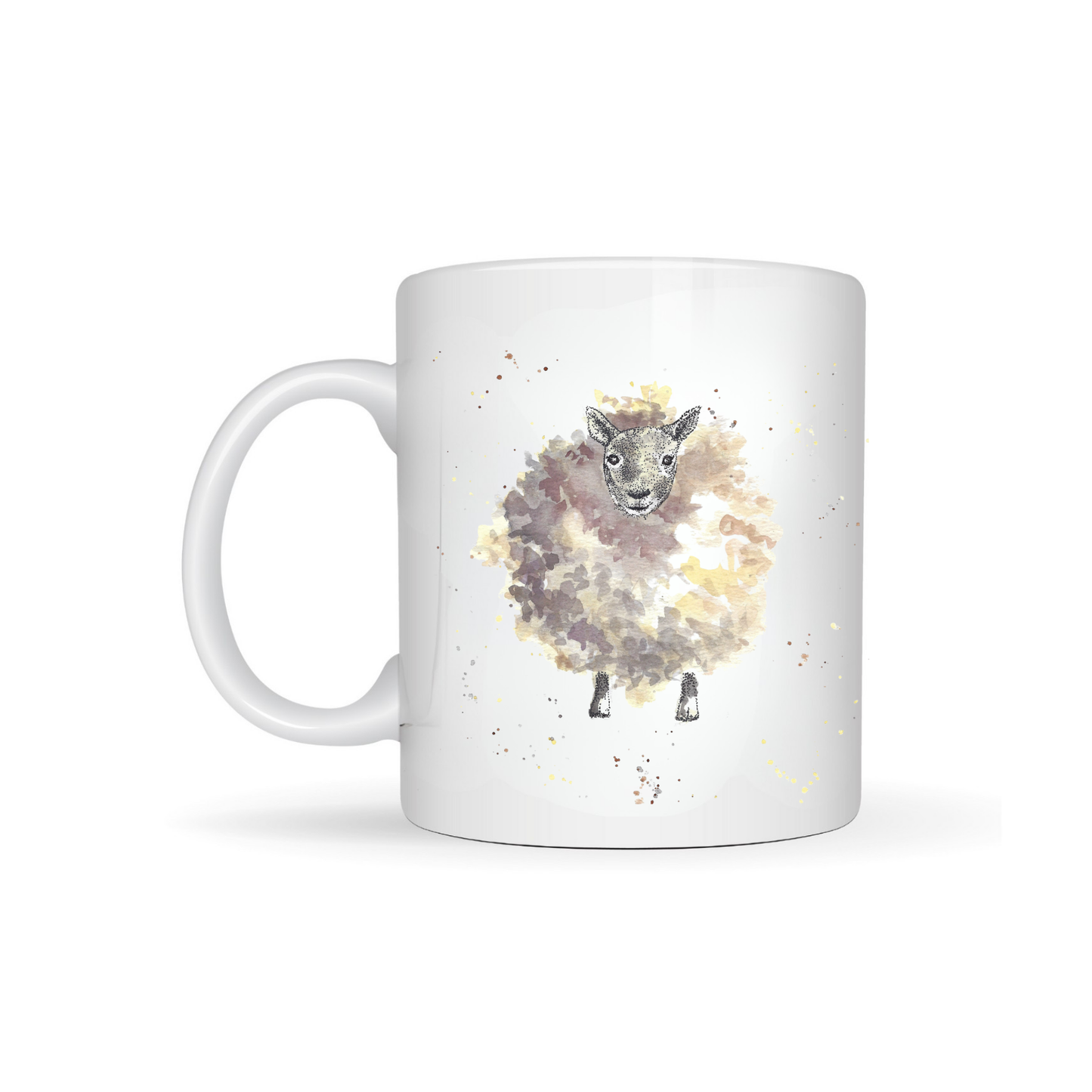 Watercolour Sheep Bone China Mug