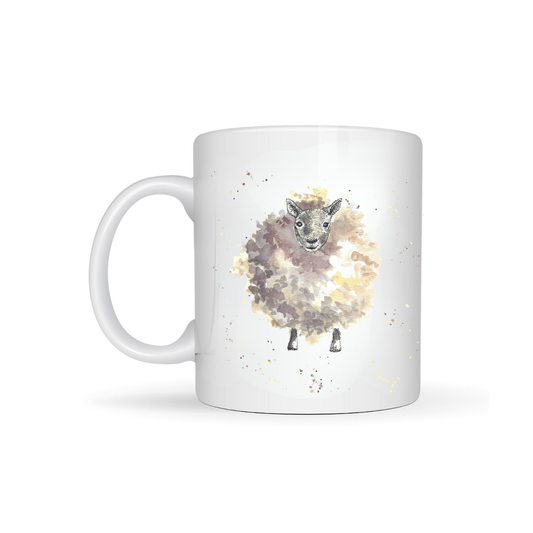 Watercolour Sheep Bone China Mug