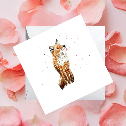Watercolour Fox Love Letters From The Wild Card