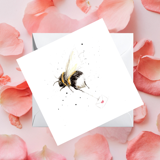 Watercolour Bee Love Letters From The Wild Card